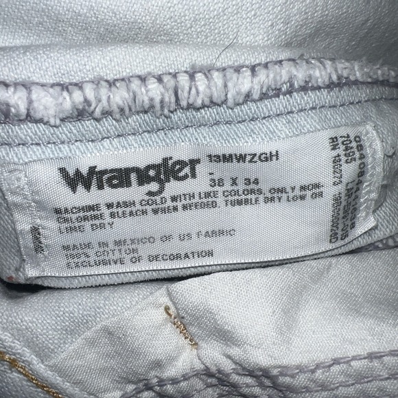 Wrangler Pro Rodeo Jeans Men's 38x34 White - Picture 6 of 6